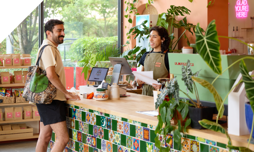 colorful & cheery coffee shop